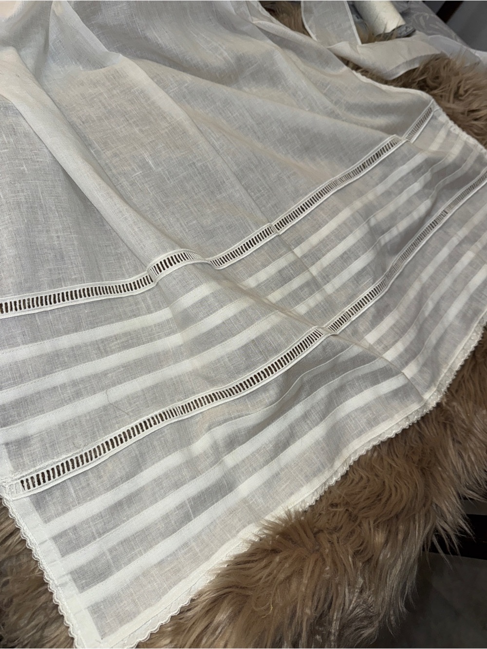 Vintage Authentic Helene Straßer Drindl Apron, White, Size 40 = US Large German - Picture 5 of 10